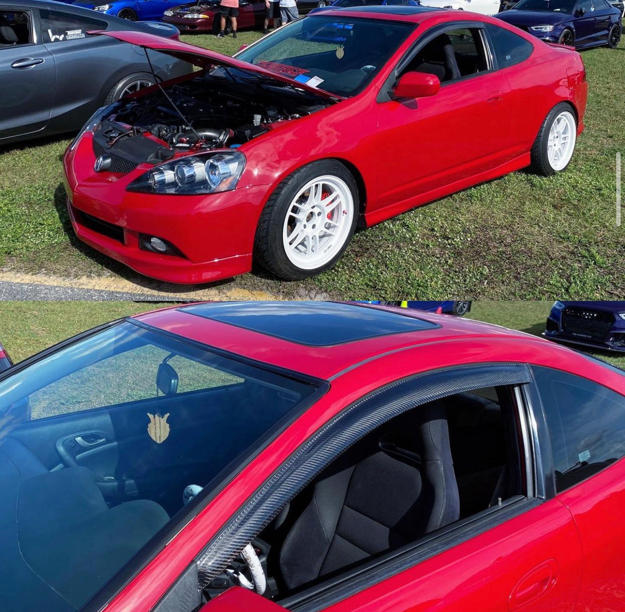 RSX CARBON FIBER WINDOW VISORS/PILLARS/Door Sills